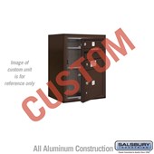 Surface Mounted 4C Horizontal Mailbox Unit (Includes 3706S-CZFU Mailbox and 3806S-BRZ Enclosure) - 6 Door High Unit (24 1/2 Inches) - Single Column - Custom Unit - Bronze - Front Loading - USPS Access