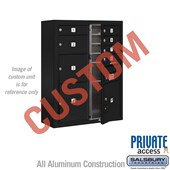 Surface Mounted 4C Horizontal Mailbox Unit (Includes 3710D-CBFP Mailbox, 3810D-BLK Enclosure and Master Commercial Locks) - 10 Door High Unit (38 1/2 Inches) - Double Column - Custom Unit - Black - Front Loading - Private Access