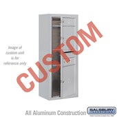 Surface Mounted 4C Horizontal Mailbox Unit (Includes 3710S-CAFU Mailbox and 3810S-ALM Enclosure) - 10 Door High Unit (38 1/2 Inches) - Single Column - Custom Unit - Aluminum - Front Loading - USPS Access