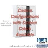 Surface Mounted 4C Horizontal Mailbox Unit (Includes 3711D-CCFP Mailbox, 3811D-CST Enclosure and Master Commercial Locks) - 11 Door High Unit (42 Inches) - Double Column - Custom Unit - Custom Color - Front Loading - Private Access