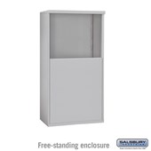 4C Horizontal Mailbox Enclosure - for 6 Door High Unit - Double Column - Free-Standing