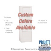 Free-Standing 4C Horizontal Mailbox Unit (Includes 3710S-2PCFP Mailbox and 3910S-C Enclosure) - 10 Door High Unit (52 7/8 Inches) - Single Column - Stand-Alone Parcel Locker - 2 PL5's- Custom - Front Loading - Private Access