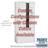 Free-Standing 4C Horizontal Mailbox Unit (Includes 3711D-CCFP Mailbox, 3911D-CST Enclosure and Master Commercial Locks) - 11 Door High Unit (69 3/8 Inches) - Double Column - Custom Unit - Custom Color - Front Loading - Private Access