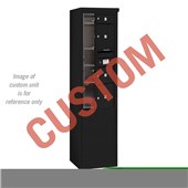Free-Standing 4C Horizontal Mailbox Unit (Includes 3711S-CBFU Mailbox and 3911S-BLK Enclosure) - 11 Door High Unit (69 3/8 Inches) - Single Column - Custom Unit - Black - Front Loading - USPS Access