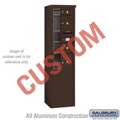Free-Standing 4C Horizontal Mailbox Unit (Includes 3711S-CZFU Mailbox and 3911S-BRZ Enclosure) - 11 Door High Unit (69 3/8 Inches) - Single Column - Custom Unit - Bronze - Front Loading - USPS Access