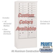 Free-Standing 4C Horizontal (Includes 3716D-15CFP Mailbox, 3916D-CST Enclosure and Master Commercial Locks) - Maximum Height Unit (72 1/8 Inches) - Double Column - 15 MB1 Doors / 2 PL4.5's and 1 PL5 - Custom Color - Front Loading - Private Access         