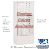 Free-Standing 4C Horizontal Mailbox Unit (Includes 3716D-29CFP Mailbox, 3916D-CST Enclosure and Master Commercial Locks) - Maximum Height Unit (72 1/8 Inches) - Double Column - 29 MB1 Doors - Custom Color - Front Loading - Private Access