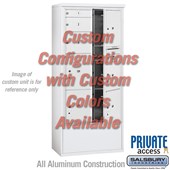 Free-Standing 4C Horizontal Mailbox Unit (Includes 3716D-CCFP Mailbox, 3916D-CST Enclosure and Master Commercial Locks) - Maximum Height Unit (72 1/8 Inches) - Double Column - Custom Unit - Custom Color - Front Loading - Private Access