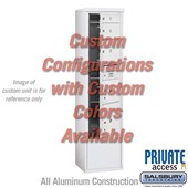 Free-Standing 4C Horizontal Mailbox Unit (Includes 3716S-CCFP Mailbox, 3916S-CST Enclosure and Master Commercial Locks) - Maximum Height Unit (72 1/8 Inches) - Single Column - Custom Unit - Custom Color - Front Loading - Private Access
