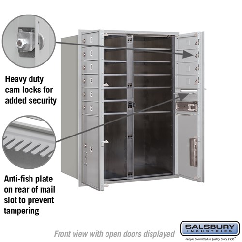 4C Recessed USPS Mailbox - 10 Doors - Front Load | Mailboxes.com