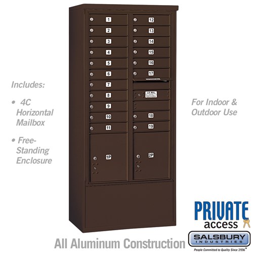 Bronze Salsbury Industries 3751BRZ Replacement Door and Lock Standard MB1 Size for 4C Horizontal Mailbox with Keys