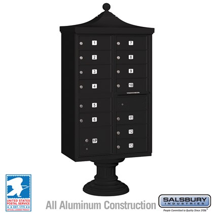  Regency Decorative CBU (Includes CBU, Pedestal, CBU Top and Pedestal Cover - Short) - 13 B Size Doors - Type IV - USPS Access Model # 3313R