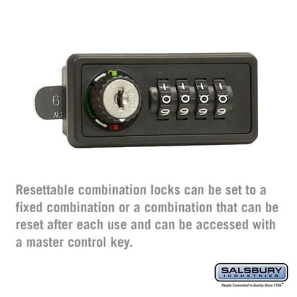 Resettable Combination Lock - Replacement Lock - for Cell Phone Storage Locker Door