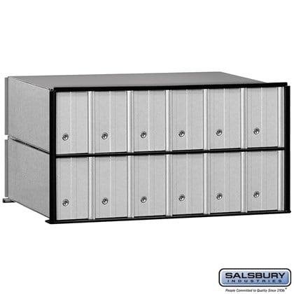 Aluminum Mailbox - 12 Doors - Rack Ladder System