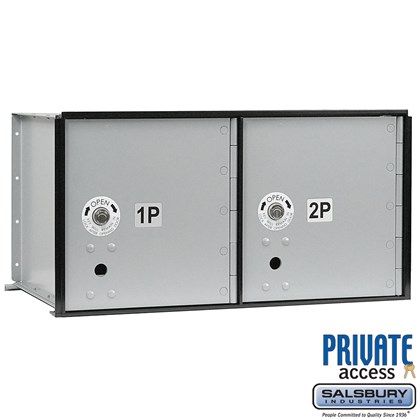 Aluminum Parcel Locker (Includes Master Commercial Locks) - 2 Doors - Private Access