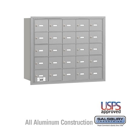 4B+ Horizontal Mailbox - 5 Door High Unit - 25 A Doors - Rear Loading - USPS Access