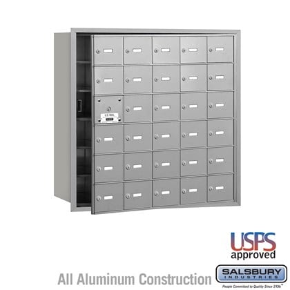 4B+ Horizontal Mailbox - 6 Door High Unit - 30 A Doors (29 usable) - Front Loading - USPS Access