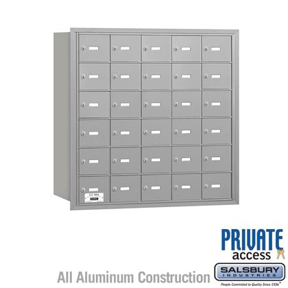 4B+ Horizontal Mailbox - 6 Door High Unit - 30 A Doors - Rear Loading - Private Access