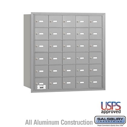 4B+ Horizontal Mailbox - 6 Door High Unit - 30 A Doors - Rear Loading - USPS Access