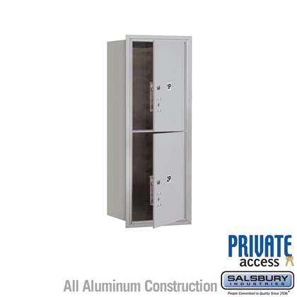 Recessed Mounted 4C Horizontal Mailbox (Includes Master Commercial Locks) - 10 Door High Unit (37 7/8 Inches) - Single Column - Stand-Alone Parcel Locker - 2 PL5s - Front Loading - Private Access