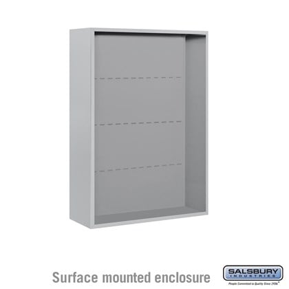 4C Horizontal Mailbox Enclosure - for 11 Door High Unit - Double Column - Surface Mounted