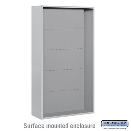 4C Horizontal Mailbox Enclosure - for Maximum Height Unit - Double Column - Surface Mounted