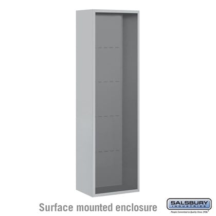 4C Horizontal Mailbox Enclosure - for Maximum Height Unit - Single Column - Surface Mounted