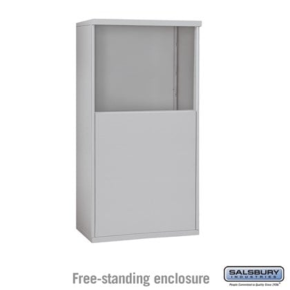 4C Horizontal Mailbox Enclosure - for 6 Door High Unit - Double Column - Free-Standing