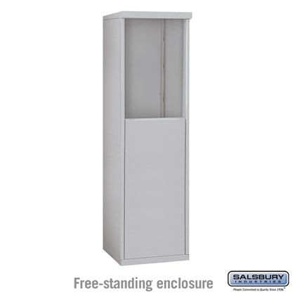 4C Horizontal Mailbox Enclosure - for 6 Door High Unit - Single Column - Free-Standing