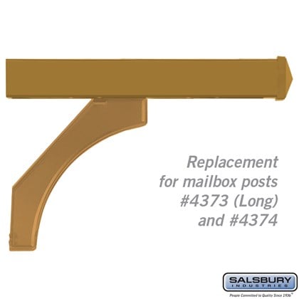 Arm Kit - Replacement for Deluxe Post for (2) Designer Roadside Mailboxes - Brass
