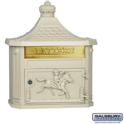 Victorian Mailbox - Surface Mounted - Beige