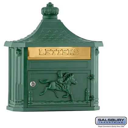 Victorian Mailbox - Surface Mounted - Green