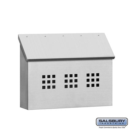 Stainless Steel Mailbox - Decorative - Horizontal Style