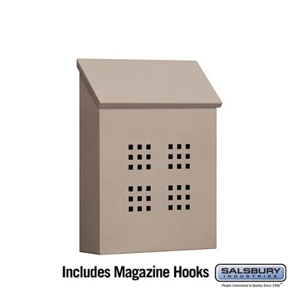Traditional Mailbox - Decorative - Vertical Style - Beige