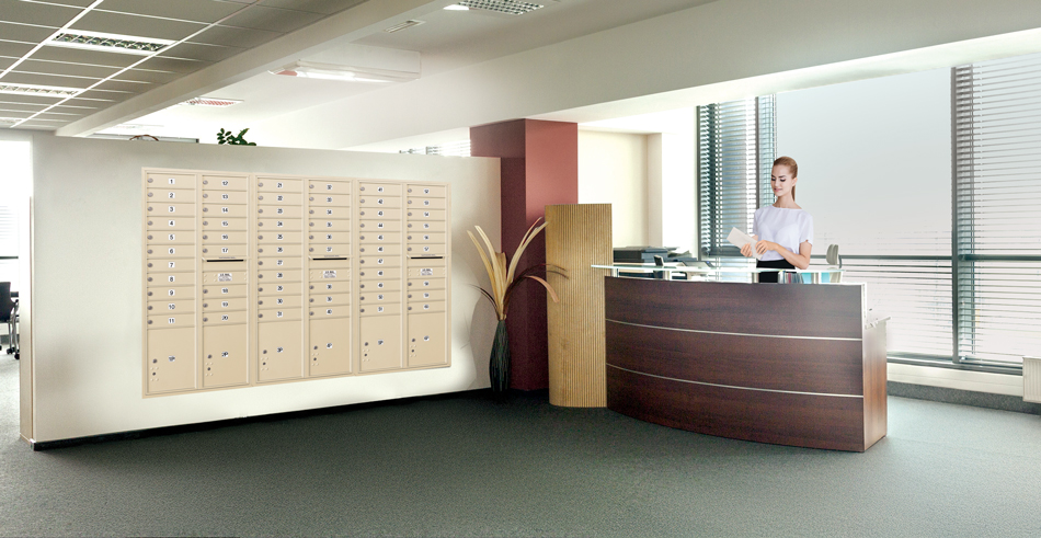 Mailboxes in a Business Office