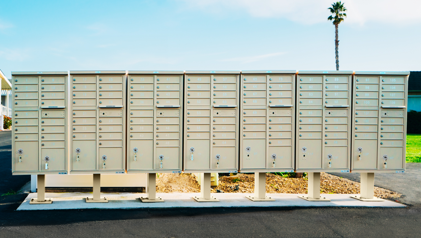 Cluster Box Units in a New Housing Development