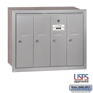 4B+ Vertical Mailboxes - Recessed Mounted