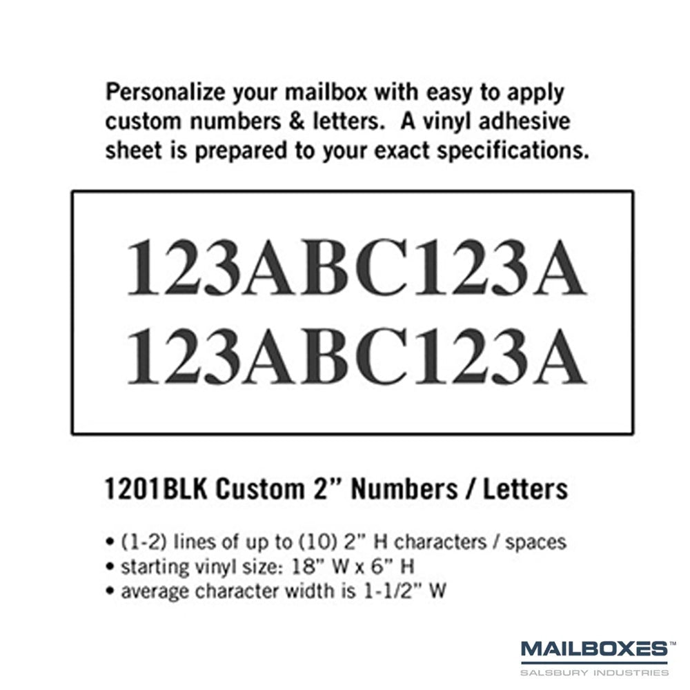 Custom Numbers / Letters - Horizontal 2" High