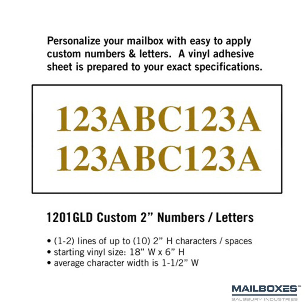 Custom Numbers / Letters - Horizontal 2" High