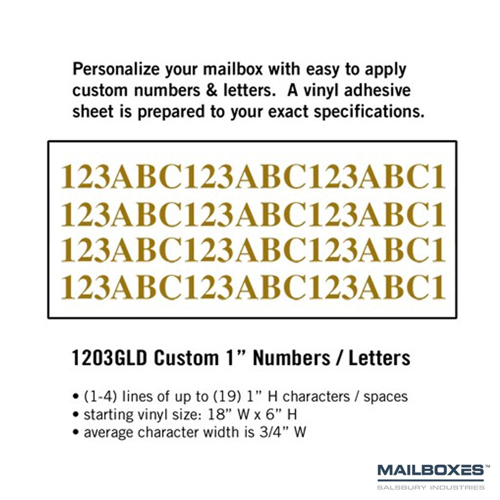 Custom Numbers / Letters - Horizontal 1" High