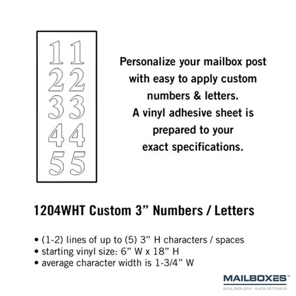 Custom Numbers / Letters - Vertical 3" High