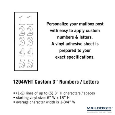 Custom Numbers / Letters - Vertical 3" High