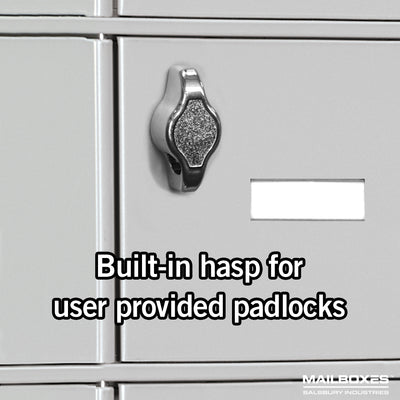 Built-in Hasp - for User Provided Padlock - for Cell Phone Locker Door