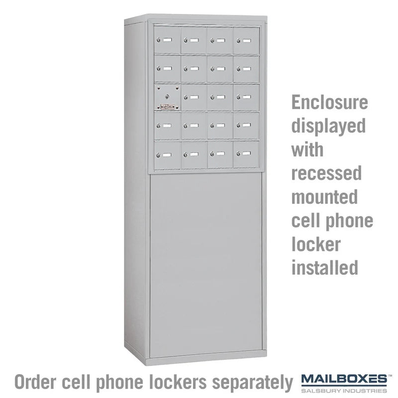 Free-Standing Enclosure for #19158-16 and #19158-20 - Recessed Mounted Cell Phone Lockers