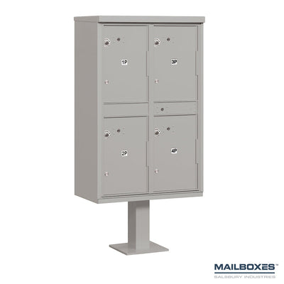 Outdoor Parcel Locker (Includes Pedestal) - 4 Compartments - USPS Access