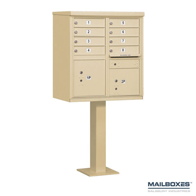Cluster Box Unit (Includes Pedestal) - 8 A Size Doors - Type I - USPS Access