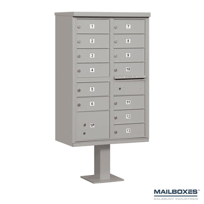 Cluster Box Unit (Includes Pedestal) - 13 B Size Doors - Type IV - USPS Access