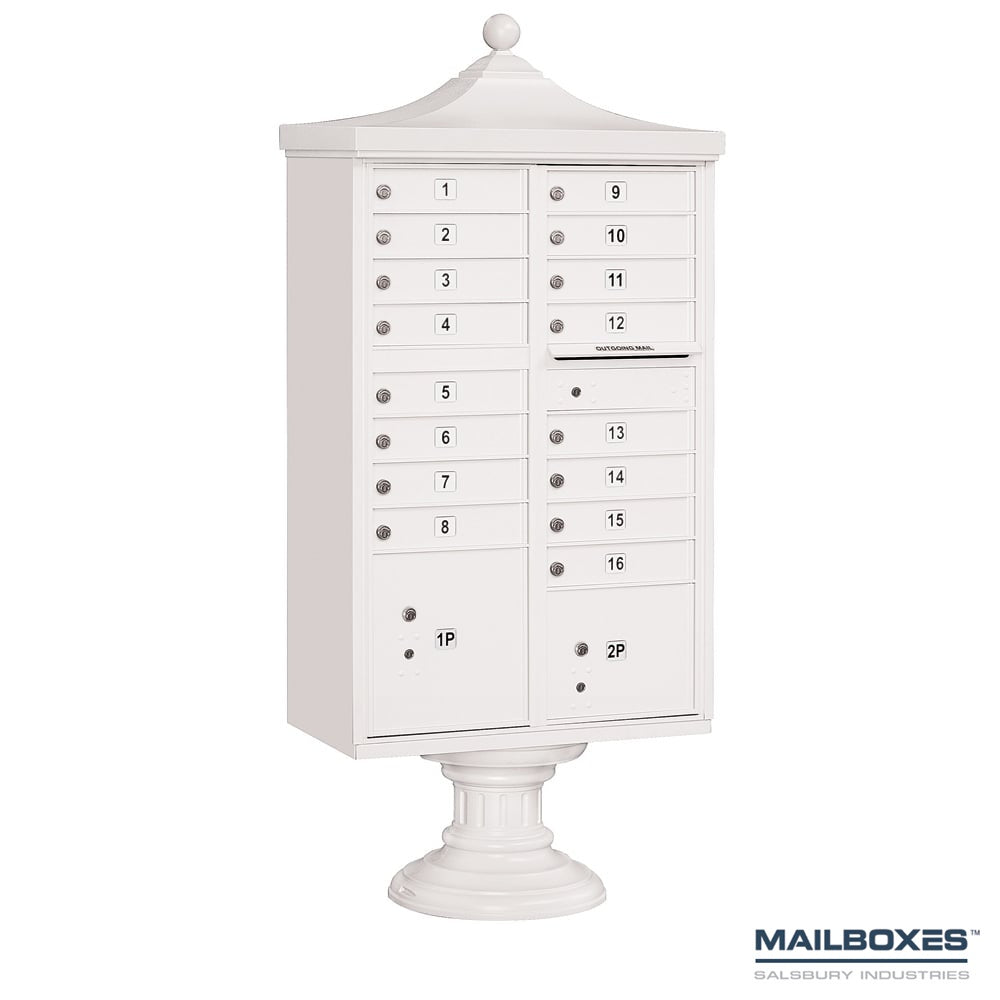 Regency Decorative CBU (Includes CBU, Pedestal, CBU Top and Pedestal Cover - Short) - 16 A Size Doors - Type III - USPS Access