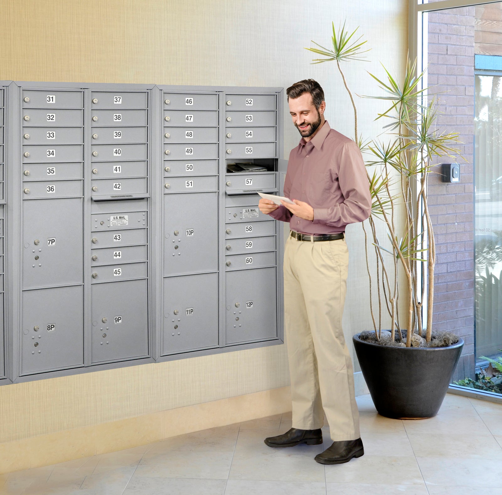 Wall-Mounted Commercial Mailboxes