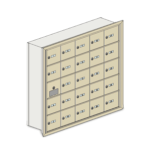 Cell Phone Lockers with Front Access Panel - Recessed Mounted